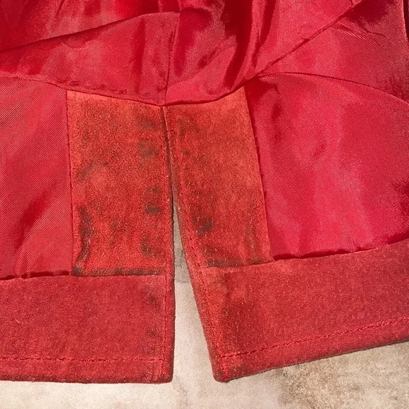 Coldwater Creek size medium rust orange 100%  vintage suede leather jack… - Picture 7 of 11